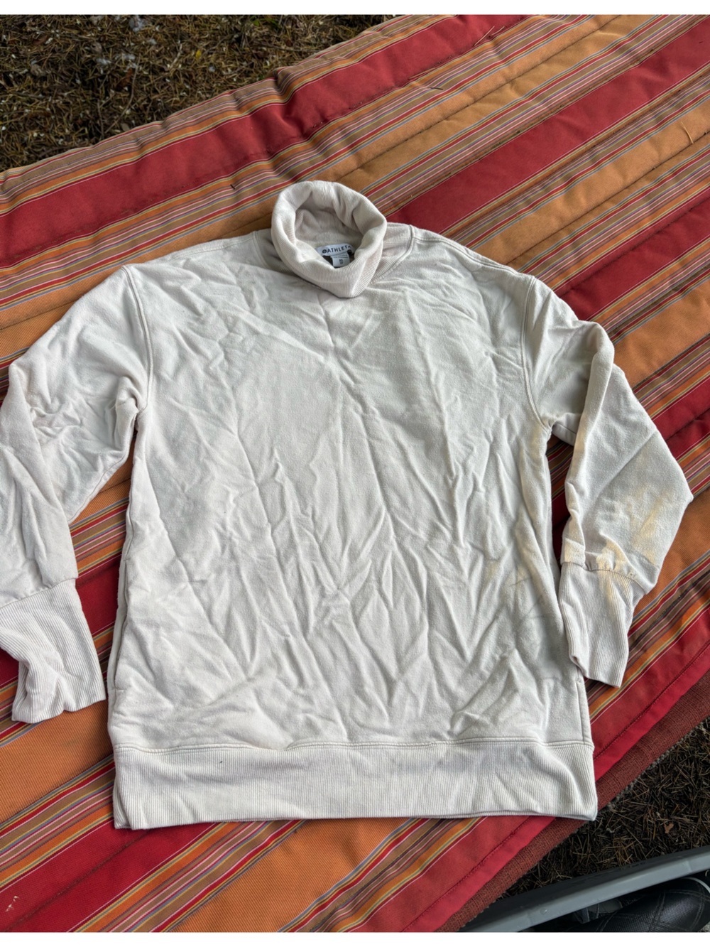 Athleta Cream Turtleneck Sweater